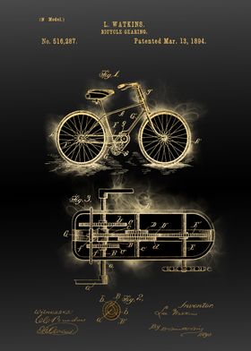 bicycle 3 patent black