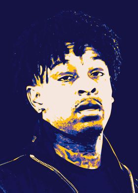 21Savage Popart Abstract 6