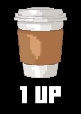 1 Up Coffee Cup Game Icon