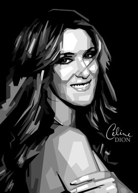 Celine Dion BW