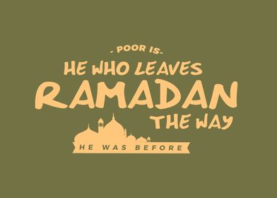 who leaves Ramadan