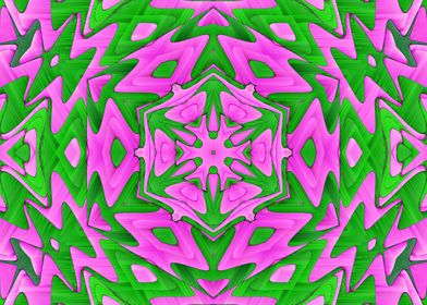 Pink and Green Mandala