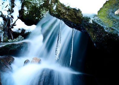 Mountain Ice Water Fall