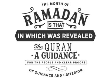 The month of Ramadan