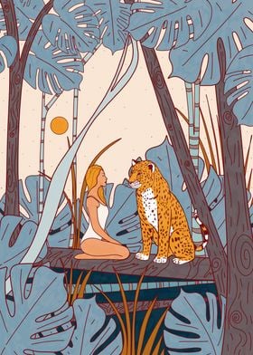 The girl and the leopard 