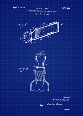 1929 Cork Extractor Patent