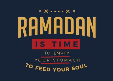 Ramadan is time to empty