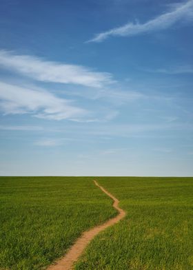 footpath across green land