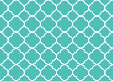 Quatrefoil Pattern Teal