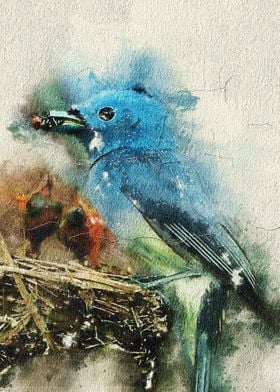 Watercolor Bird Painting