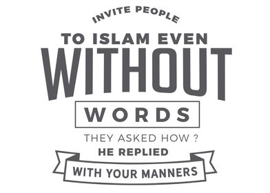 Invite people to Islam