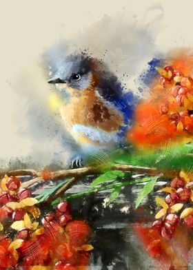 Watercolor Bird Painting