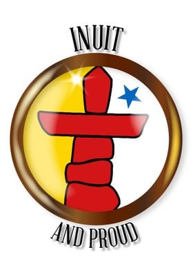 Inuit Proud Flag Button