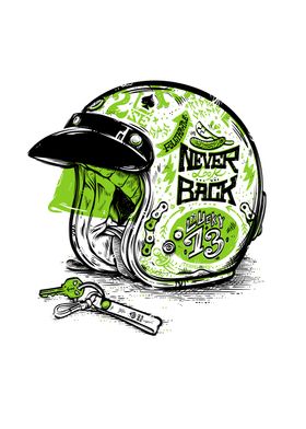 Never back helmet