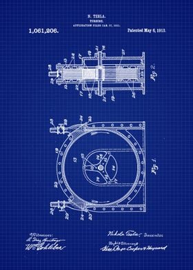 1913 Turbine Tesla Patent