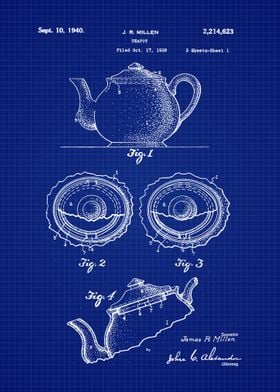 1940 Tea Pot Patent Art