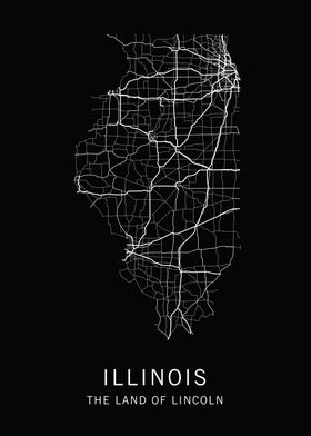 Illinois State Road Map