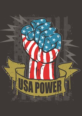 USA Power Flag Fist