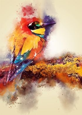 Watercolor Bird Painting