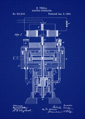 Tesla Generator Patent