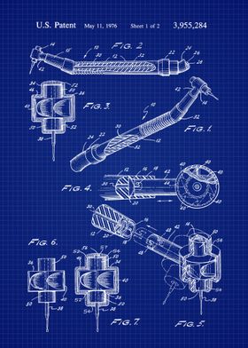 1976 Dental Drill Patent