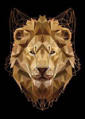 lion lowpoly 