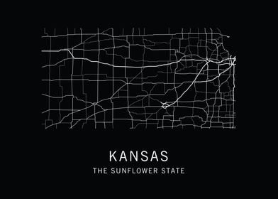 Kansas State Road Map