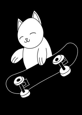 Silly Cat Skateboarding