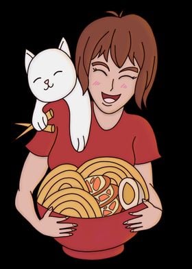 Cat Ramen Anime