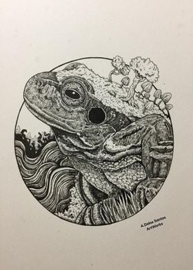 Frog pen and Ink