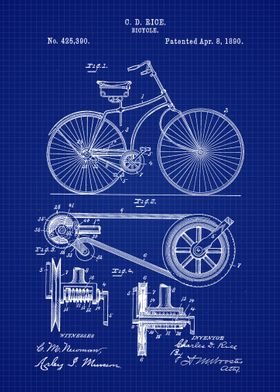 1890 Bicycle Blueprint 