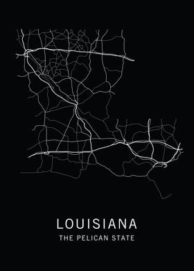 Louisiana State Road Map