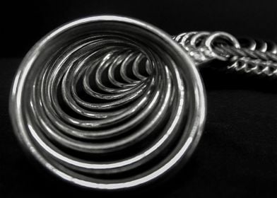 spiral of metal rings 