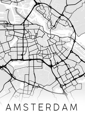 City map Amsterdam