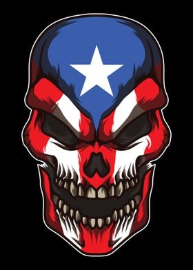 Proud Skull Boricua