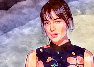 Water Color Dakota Johnson