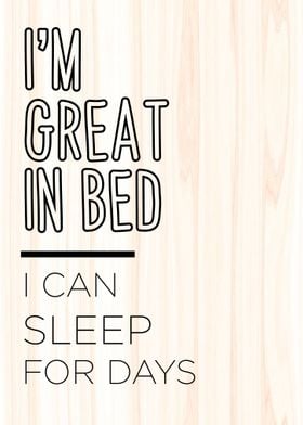 I am GREAT in Bed