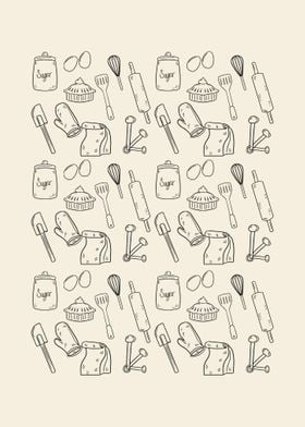 Baking Tools Pattern