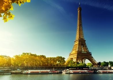 Sunny Eiffel tower