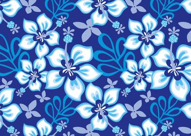 Blue Hawaiian Flowers