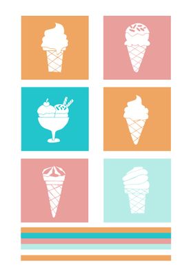 Ice Cream Cute Colorful 3