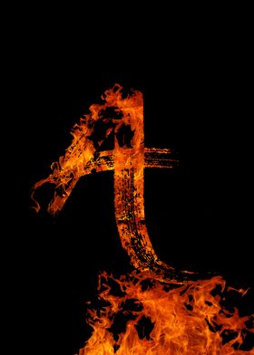 Burning on Fire Letter A