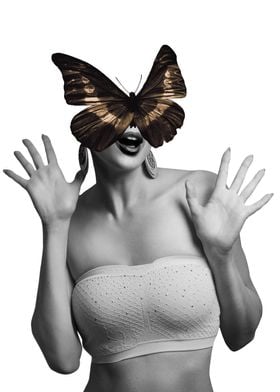 Butterfly Girl Art Print 