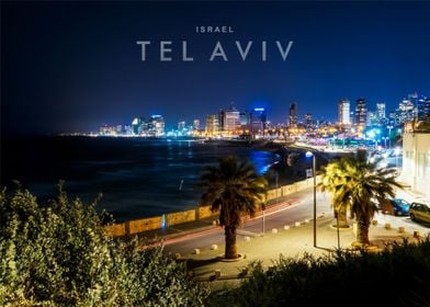Tel Aviv skyline night