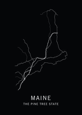 Maine State Road Map