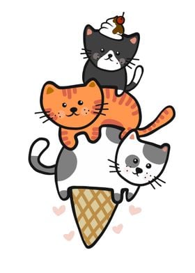 Cats icecream cone