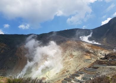 Owakudani clouds