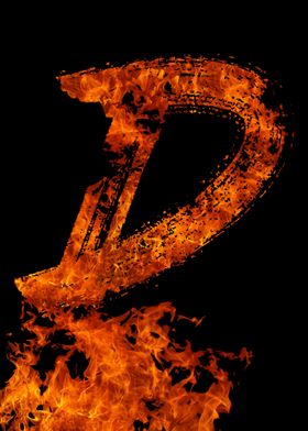 Burning on Fire Letter D