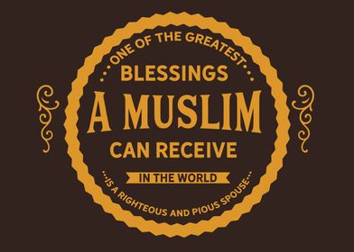 blessings a Muslim