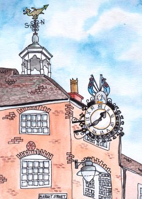 wotton Cotswold town clock